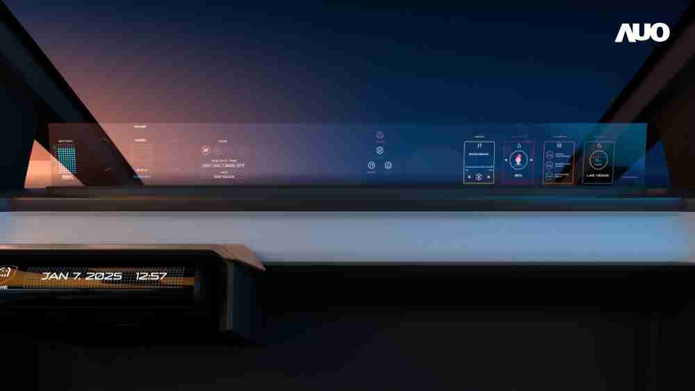 欧陆注册无界透明显示接口(Horizon Image Glass)透过车运算方案整合仪表板、、、、中控台及副驾显示器，，，一体式全景呈现，，，，提供乘用者清晰的前方视野、、行车必要信息与娱乐功能