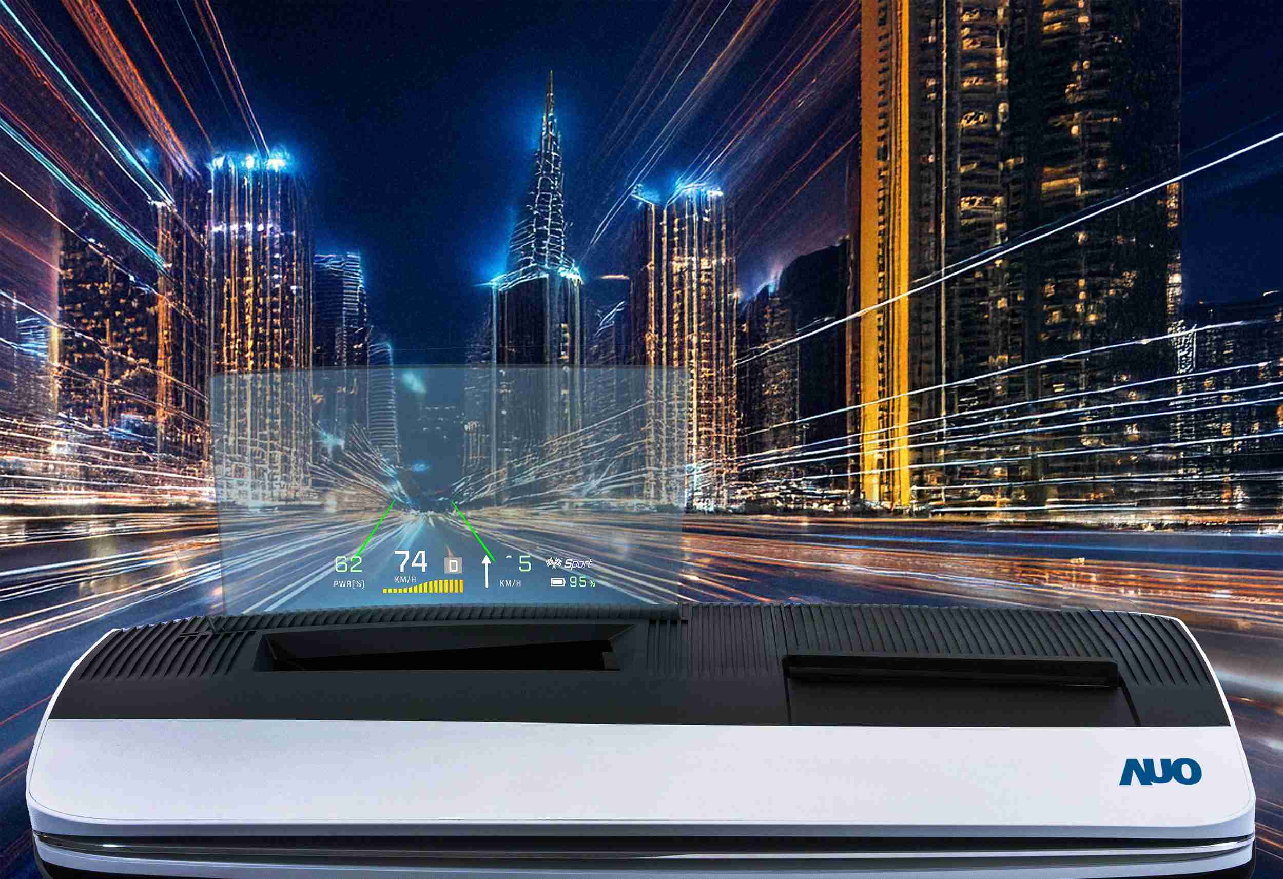 欧陆注册推出13吋Micro LED抬头显示器，，，，提供高入眼亮度、、高色彩饱和度的显示质量，，，，在阳光下或黑暗中都清晰可见，，并利用Micro LED模块体积小的优势，，解决车用空间有限的痛点